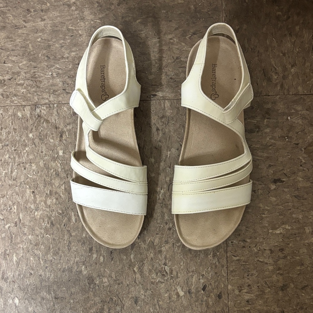 BareTraps Cream Strappy Sandals